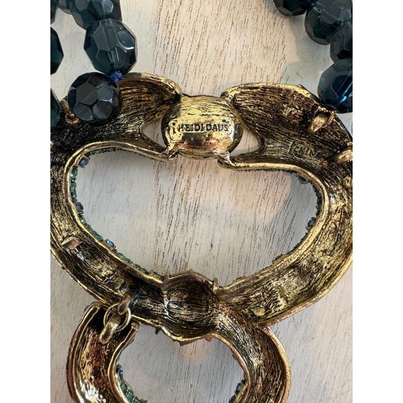 Heidi Daus Snake Spellbinding Crystal Double Strand Serpent Necklace Rare!! - Picture 6 of 6